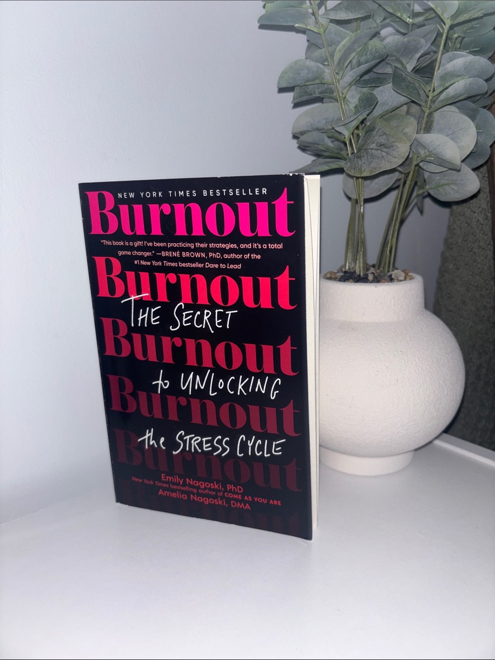 Burnout: The Secret to Unlocking the Stress Cycle — Black & Red Paperback